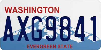 WA license plate AXG9841