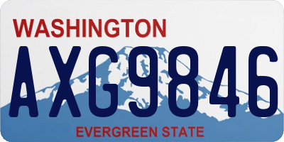 WA license plate AXG9846