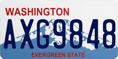 WA license plate AXG9848