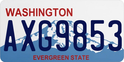 WA license plate AXG9853