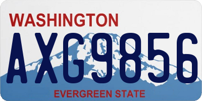WA license plate AXG9856