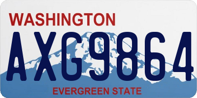 WA license plate AXG9864