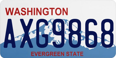 WA license plate AXG9868