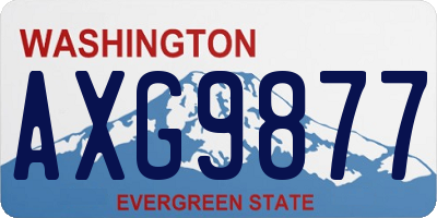 WA license plate AXG9877