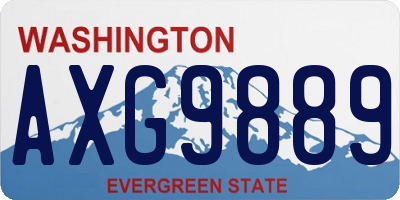 WA license plate AXG9889