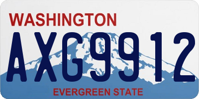 WA license plate AXG9912