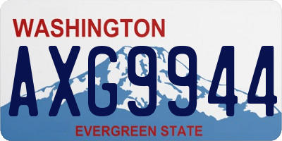 WA license plate AXG9944