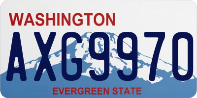 WA license plate AXG9970