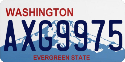 WA license plate AXG9975