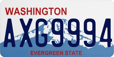 WA license plate AXG9994