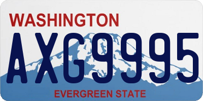 WA license plate AXG9995