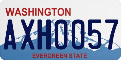 WA license plate AXH0057