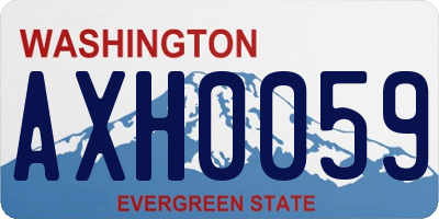 WA license plate AXH0059