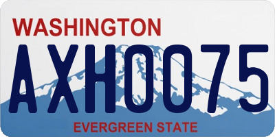 WA license plate AXH0075