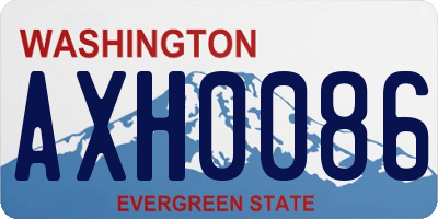 WA license plate AXH0086