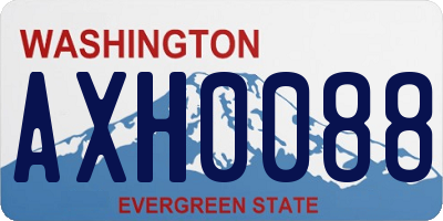 WA license plate AXH0088