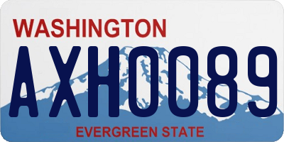 WA license plate AXH0089