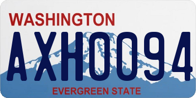 WA license plate AXH0094