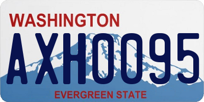 WA license plate AXH0095