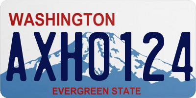 WA license plate AXH0124