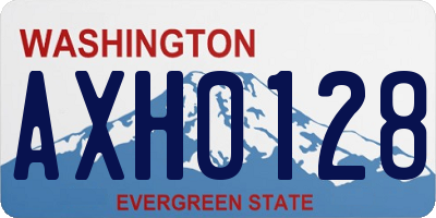 WA license plate AXH0128