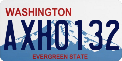 WA license plate AXH0132