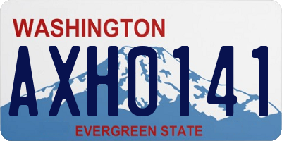 WA license plate AXH0141