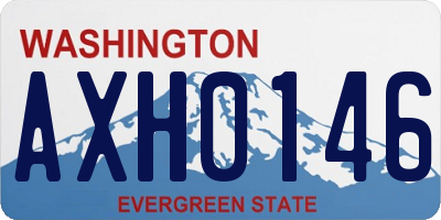WA license plate AXH0146