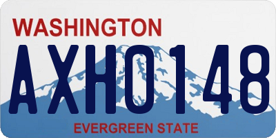 WA license plate AXH0148