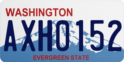 WA license plate AXH0152