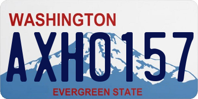 WA license plate AXH0157