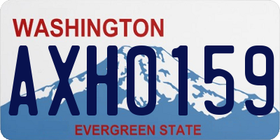 WA license plate AXH0159