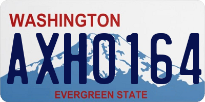WA license plate AXH0164