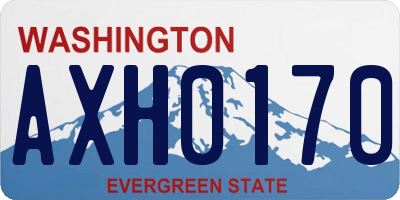 WA license plate AXH0170