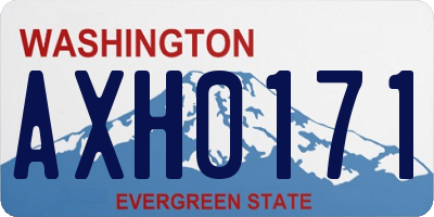 WA license plate AXH0171