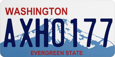 WA license plate AXH0177