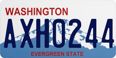 WA license plate AXH0244