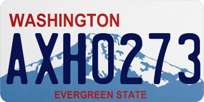 WA license plate AXH0273
