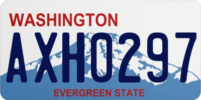 WA license plate AXH0297