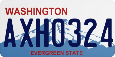 WA license plate AXH0324