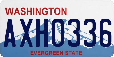 WA license plate AXH0336