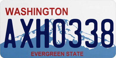 WA license plate AXH0338
