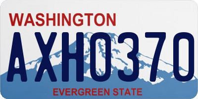 WA license plate AXH0370