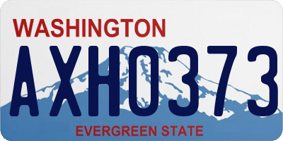 WA license plate AXH0373
