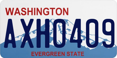 WA license plate AXH0409