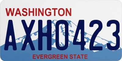 WA license plate AXH0423