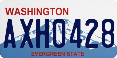 WA license plate AXH0428
