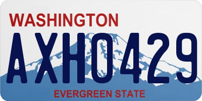 WA license plate AXH0429