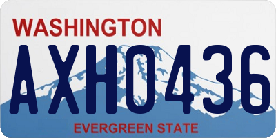 WA license plate AXH0436
