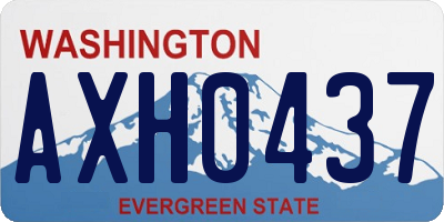 WA license plate AXH0437